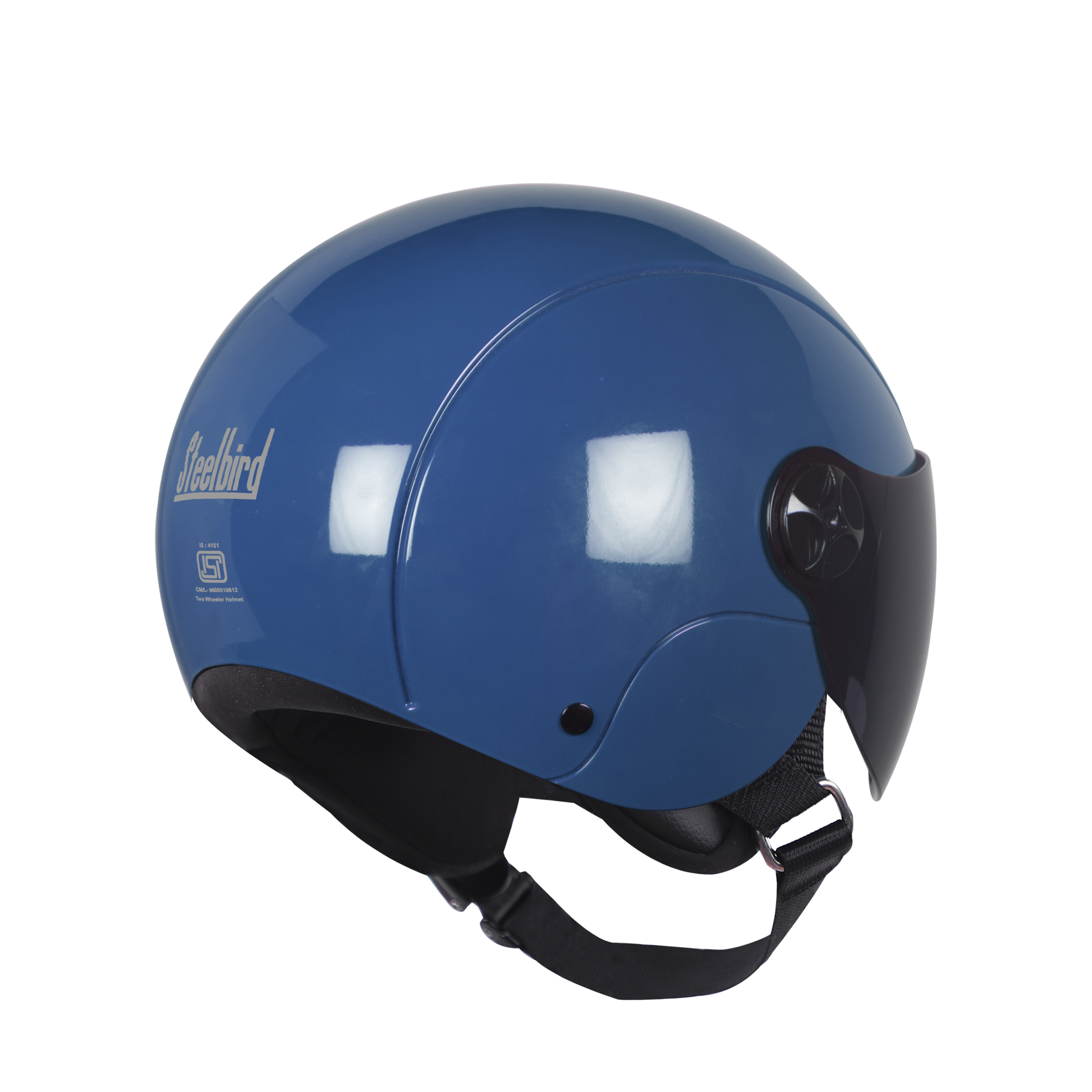 SBH-16 REX GLOSSY BLUE (FITTED WITH CLEAR VISOR AND SMOKE VISOR ONLY FOR ILLUSTRATION PURPOSE)